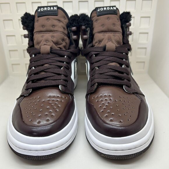 Nike Air Jordan 1 Mid SE Shoes Youth Size 6.5Y Brown Sherpa Fleece DC7723-200 - Picture 2 of 14